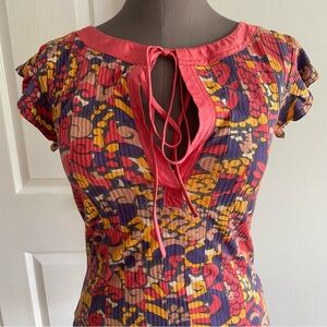 Marc by Marc Jacobs floral cap sleeve top size xs